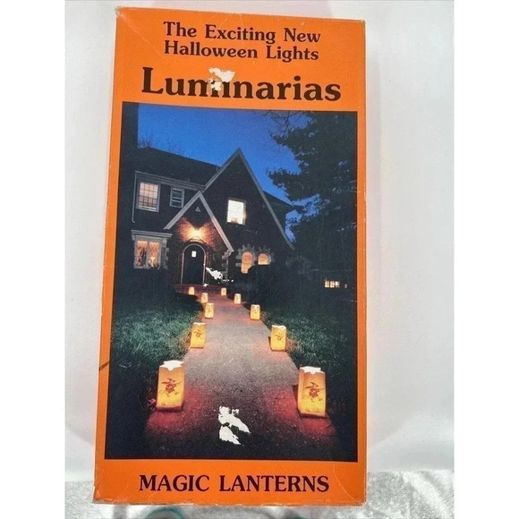 Vintage Halloween Luminarias Witch, Black Cat, Jack-o-lantern W/candles/Empire - Picture 1 of 9